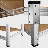 thumbnail of Pack 10 Estanterías Metálicas DASCK Galvanizadas – 5 Baldas c/u, 875kg por Estantería (180 x 90 x 40 cm)  -  10 uds – 8750kg – Profesional y Modular