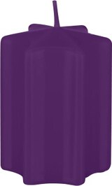 thumbnail of Sternkerzen Violett 6 x Ø 6 cm, 4 Stück