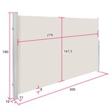 thumbnail of Aluminium Seitenmarkise ausziehbar mit Aufrollmechanismusbeige