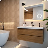 thumbnail of Mirlux Badkamerspiegel met LED Verlichting & Verwarming – Rechthoekige Wandspiegel – Anti Condens Douchespiegel - 80x60CM