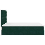 thumbnail of vidaXL Ottoman-Bett mit Matratzen & LEDs Dunkelgrün 140x200 cm Samt