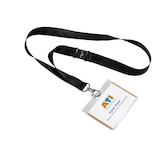 thumbnail of Sachet de 5 porte-badges, pour format 90x60, avec lacet textile, noir