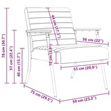 thumbnail of vidaXL Sessel Creme 59 x 75 x 78 cm Stoff