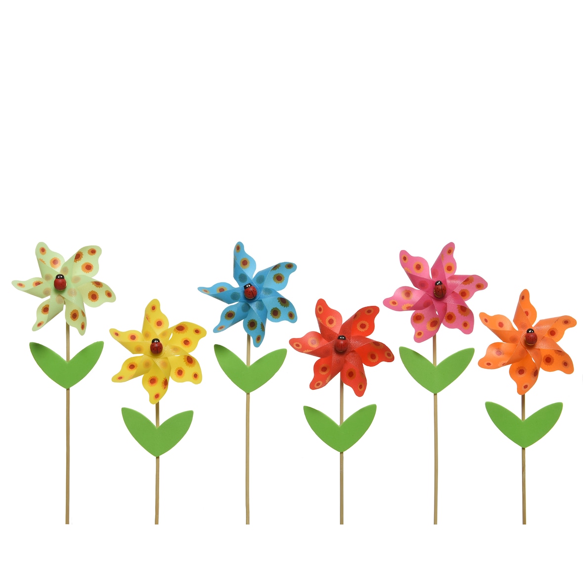 1 Blumenstecker 9x28cm Windrad Gartenstecker - Gartendeko Vogelabwehr Pflanzenstecker Deko Plastik Windmühle Garten Outdoor Außendeko Gartenschmuck