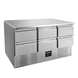 thumbnail of Mesa refrigerada de 6 gavetas, aço inox, refrigeração estática, 85 x 137 x 70 cm, GN1/1, 435 W, EASYLINE, 368L, 10016 Vaiotec