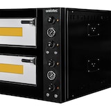 thumbnail of Forno elétrico de pizza para 9 + 9 pizzas 34 cm Ø, 2 câmaras 105 x 105 x 14 cm, gama de temperaturas: 50-450°C, 26,4 kW, 400 V, 11457 Vaiotec