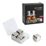 thumbnail of WellHome - Cubitos de Hielo de Acero Inoxidable - Set 4 Piezas en Caja con Clip Ø2,7cm