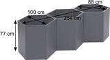 thumbnail of 3er-Set Hochbeet HWC-P64, Metallhochbeet Gemüse-/Pflanzbeet Blumenkasten Pflanzkübel Stahl 77x264x100cm ~ grün
