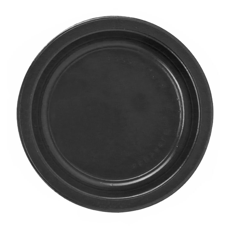 MONOUSO - Prato Plastico PS Reutilizável Raso Preto Ø220mm (300 Uds)