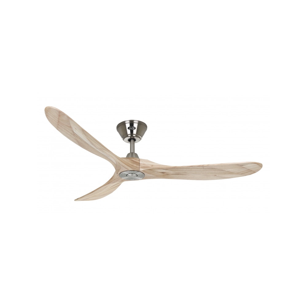 Eco Genuino 152, Ventilatore cromo e legno senza Luce, CasaFan