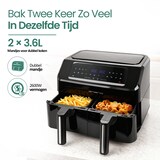 thumbnail of Emerio Doppel-Heißluftfritteuse 2600 W – 2×3,6 L Dual-Zone-Funktion – digitales Display – Timer – Sync-Funktion – AF-130376.1 - Airfryer