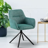 thumbnail of Cadeira em tecido Tipton verde escuro