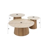 thumbnail of KAWOLA Couchtisch PRETO Set 3-tlg. Keramik weiß