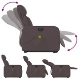 thumbnail of vidaXL Elektrischer Massagesessel mit Aufstehhilfe Dunkelbraun Stoff