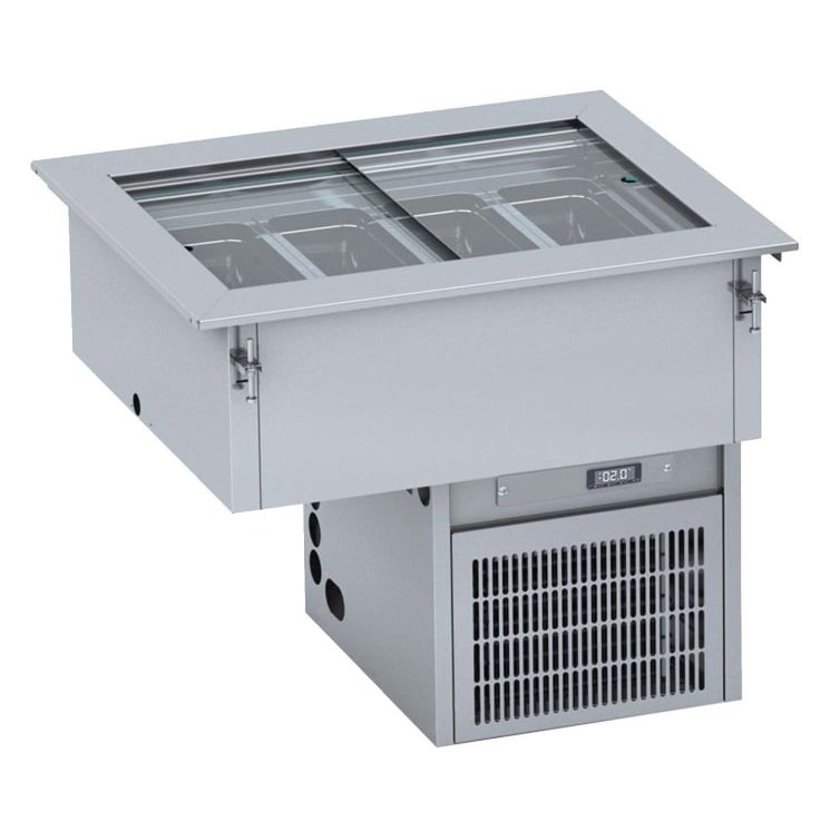 Combisteel Drop-in Eisbehälter mit Glasschiebedeckel mit statischer Kühlung