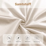 thumbnail of Esszimmerstuhl 2er Set Samt Beige 53x43x82 cm mit dick gepolsterter Sitzfläche verchromtem Metallgestell modern minimalistisches Design