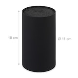 thumbnail of Relaxdays Messerblock unbestückt mit Borsten, ohne Messer, für 8 Messer aller Art, Messerhalter HD 18x11 cm, schwarz