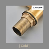 thumbnail of KLARWERK® Björn | Horeca Keukenkraan Goud Twee Douchekoppen | RVS Kraan Keuken 2 Aansluitingen | Dubbele Spoelbak Restaurant Horeca Premium