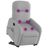 thumbnail of vidaXL Massagesessel mit Aufstehhilfe Elektrisch Wolkengrau Stoff