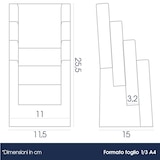 thumbnail of Danieli Store | Expositor portafolletos de 4 plazas 1/3 A4 de mesa en metacrilato | Expositor de mesa | Expositor para volantes y tarjetas (3 Uds.)