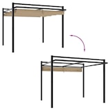 thumbnail of vidaXL Prieel met uittrekbaar dak 3x3 m aluminium taupe