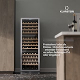 thumbnail of Klarstein Vinovilla Trio Weinkühlschrank | 144 Flaschen | 3 Zonen | 38 dB | 12 Regale | Kompressor | 413 Liter Edelstahl