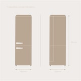 thumbnail of EVVO Frigorífico combi F55 Retro Rojo, refrigerador 216 litros, congelador 84 litros, diseño vintage