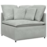 thumbnail of vidaXL Modulares Sofa mit Kissen Samt Hellgrau