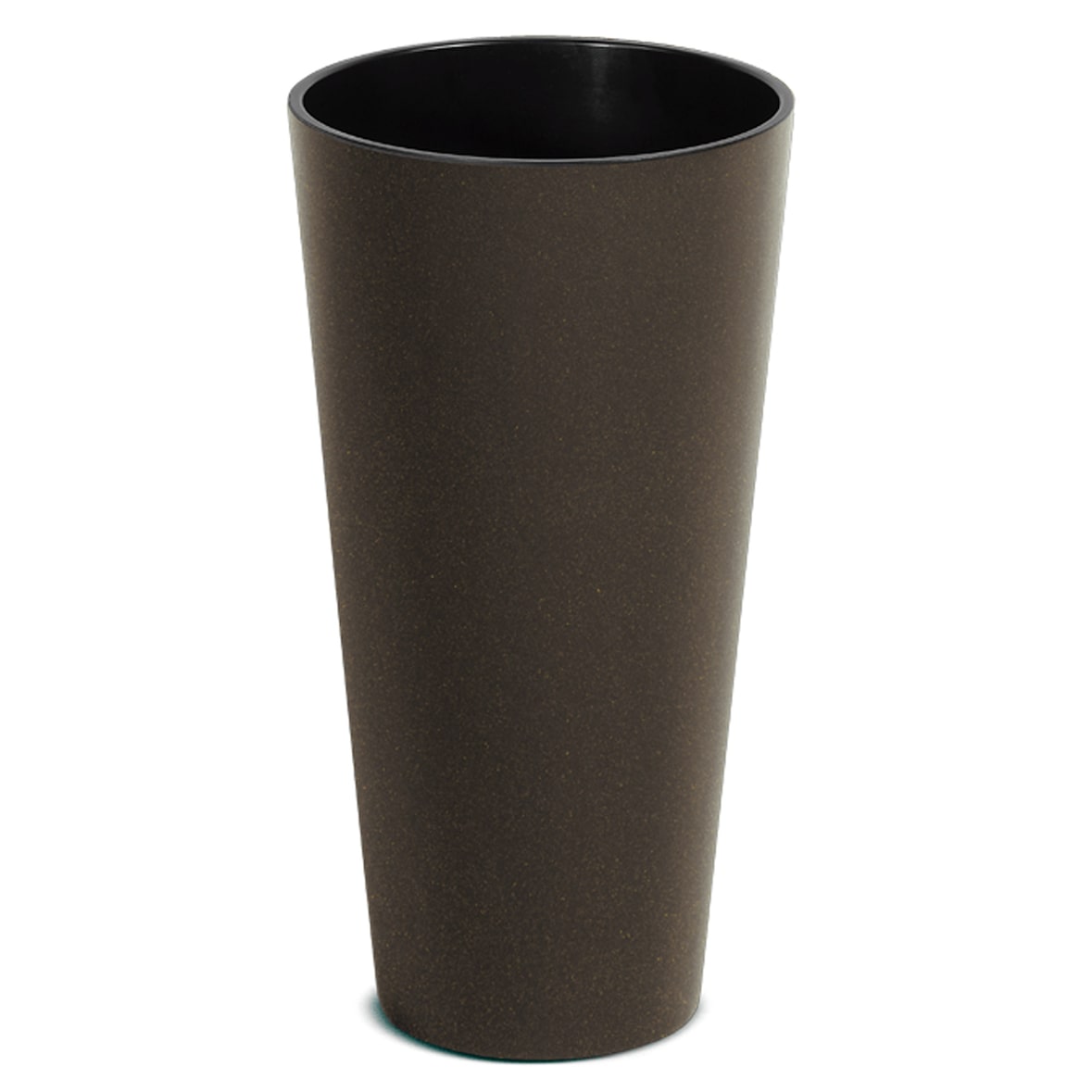 Prosperplast - Hoher runder Blumentopf ohne Reservoir - 30 x 30 x 57,2 cm, 15 l Fassungsvermögen, braun farbe