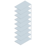 thumbnail of Aktenregal, Anbaufeld, HxBxT 2900x1000x600mm, Fachl. 90kg, 9 OH, beidseitig