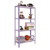 thumbnail of Wohnregal Living Koala Wood mit 4 Fachböden | HxBxT 160x80x30cm | Fachlast 150kg | Lila/Weiß | Homeregal Zimmerregal Küchenregal Regal