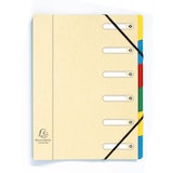 thumbnail of Exacompta - Réf. 5306E - Carton de 8 trieurs HARMONIKA - avec élastiques et fenêtres découpées  - 6 compartiments - pour A4 - couleurs assorties