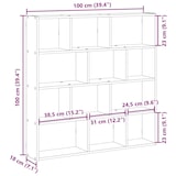 thumbnail of vidaXL Wandschap kubus 12 vakken bewerkt hout zwart