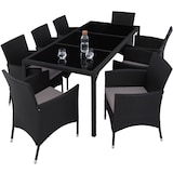 thumbnail of tectake Salon de jardin 8 places avec housse de protection - noir/gris - 404327