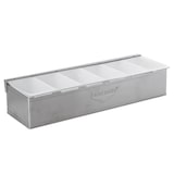 thumbnail of Inox 6-vaks container Paderno Cm47x16x10h met deksel