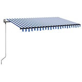 thumbnail of vidaXL Markise Automatisch Einziehbar 450x350 cm Blau und Weiß