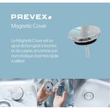 thumbnail of PREVEX Flexloc Siphon, platzsparend, universal, komplett mit 1,5 oder 2 Becken inkl. Ablaufgarnitur, Magnetabdeckung und 2 Überläufen für