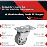 thumbnail of PRIOstahl Lenkrollen 4 x Graue Rollen 30mm Möbelrollen Laufrollen drehbar für Möbel Bettkasten