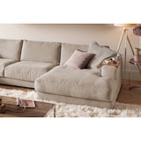 thumbnail of KAWOLA Sofá en forma de U MADELINE pana taupe sillón largo derecha