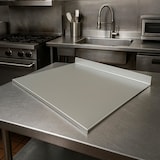 thumbnail of Giemme Spoleto - Plan de travail en acier inox AISI 304, Planche 80x52 cm avec lèvre arrière de 4 cm pour cuisines professionnelles