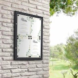 thumbnail of Danieli Store | Tablón de anuncios con cerradura | Tablones magnéticos de aluminio para exteriores con puerta abatible, acabado en negro (4xA4)