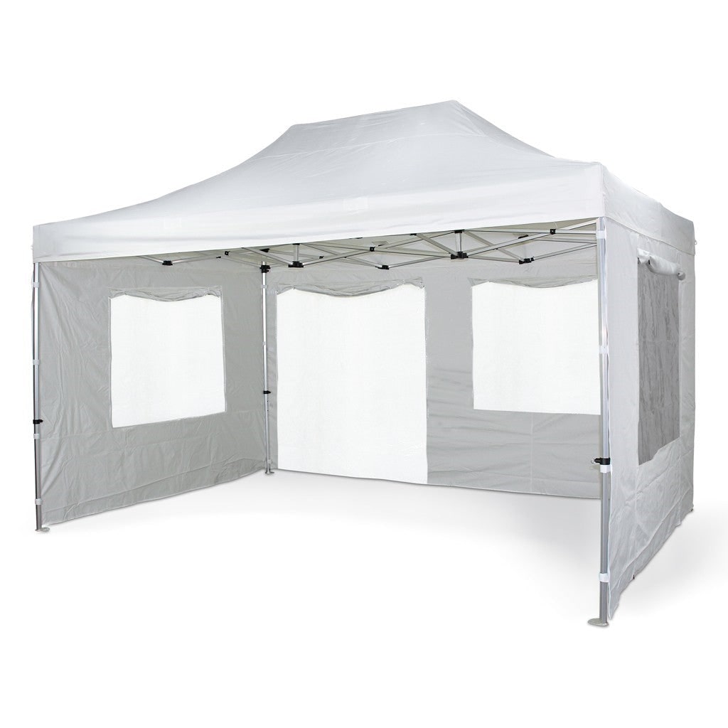 Kit 4 teli laterali di ricambio bianco per gazebo 3 X 4,5 richiudibile Market