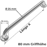 thumbnail of Haltegriff EDELSTAHL Bad Duschgriff Wandgriff Badewannengriff Griff Haltestange 800mm poliert