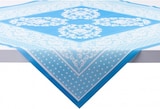 thumbnail of Sovie HOME Tischdecke Bine in Aquablau aus Linclass® Airlaid 80 x 80 cm, 1 Stück - Punkte Streifen Schleife Ornamente