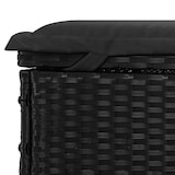 thumbnail of vidaXL Sonnenliege 1 Stk. mit Auflage Schwarz 201x55x62 cm Poly Rattan