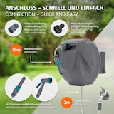 thumbnail of ECD Germany Schlauchaufroller 20+2 m Wand-Schlauchbox RollUp 9 Sprühfunktionen 180° Schwenkbar Automatik Gartenschlauch