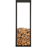 thumbnail of DELUKE® Kaminholzregal Metall PREMIUM Innen und Aussen Schwarz Brennholzregal innen Kaminholzständer Kaminholzhalter Feuerholzregal Aussen 40x50x150