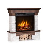 thumbnail of PORTO - Chimenea eléctrica de suolo LED autoportante - Roble - 23' - 91 x 89 x 31