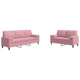 thumbnail of vidaXL 2-tlg. Sofagarnitur mit Kissen und Nackenrollen Rosa Samt
