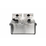 thumbnail of METRO Professional Fritadeira dupla GDF3024, aço inoxidável, 49.4 x 37.8 x 31.3 cm, 2x 4 L, 2x 2500 W, temperatura máxima de 190 °C
